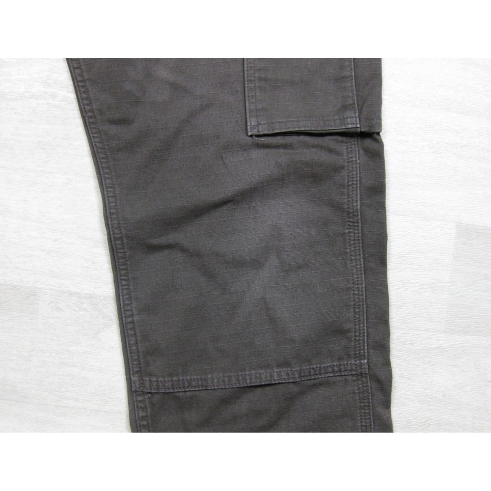 Carhartt Ripstop Cargo Work Pants Men's (33x29) Loose Fit Brown Double Knee - Picture 6 of 14